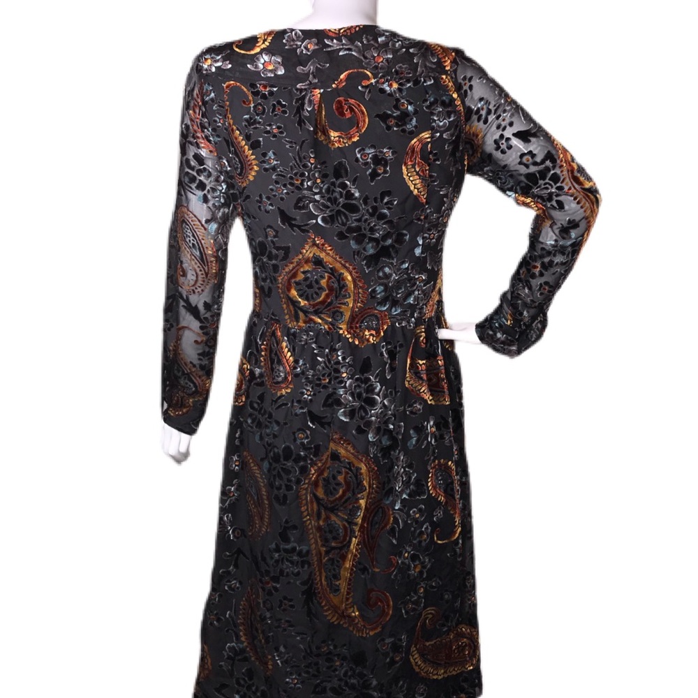 ADORE Small (S) Romantic Velour Mystical Burnout Dress - Picture 12 of 16
